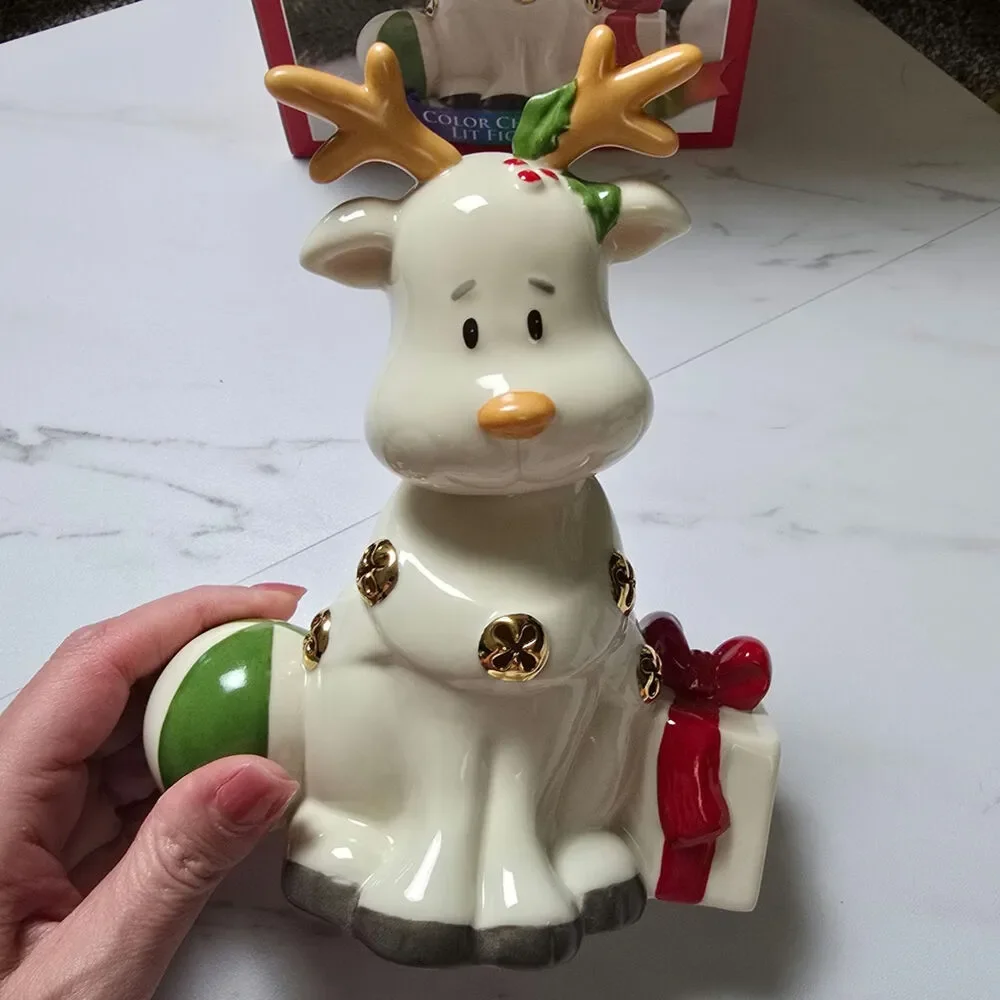 New Lenox Raindeer North Pole Sparkle Light Up Figuren